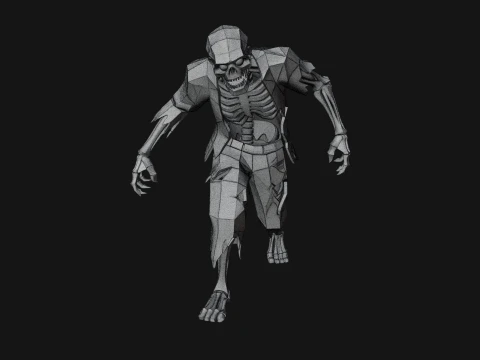 Walking Zombie Statue Design 4 - 3D Print Model 3D Print Model