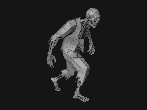 Walking Zombie Statue Design 4 - 3D Print Model 3D Print Model