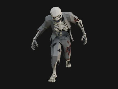 Walking Zombie Statue Design 4 - 3D Print Model 3D Print Model