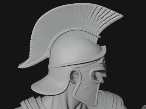 Greek Hoplite Warrior Statue Design 5 - 3D Print Model 3D Print Model