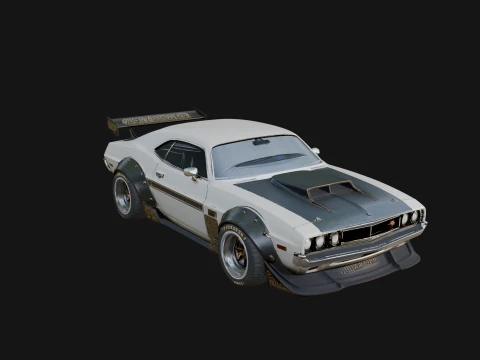 Desain Model Mobil Otot Klasik 16 - Model Cetak 3D Model Cetak 3D