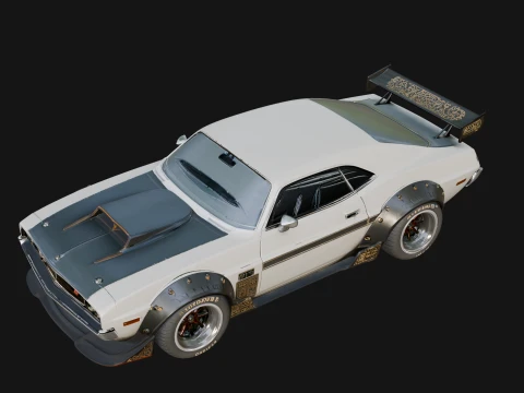 Classic Muscle Car Model Design 16 - 3D Print Model 3D Print Model