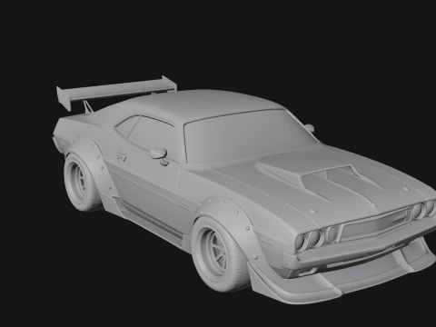 Classic Muscle Car Model Design 16 - 3D Print Model 3D Print Model