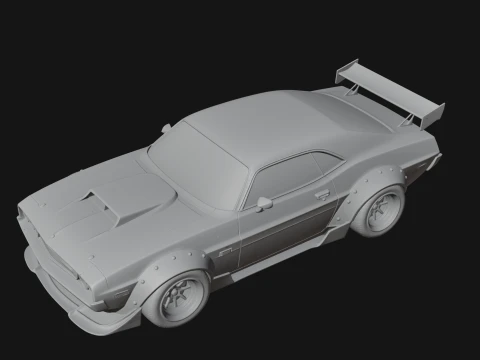 Classic Muscle Car Model Design 16 - 3D Print Model 3D Print Model