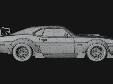 Classic Muscle Car Model Design 16 - 3D Print Model 3D Print Model