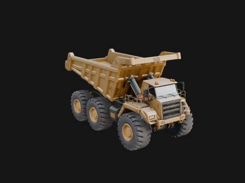Dump Truck Model Design 15 - 3D Print Model Model Cetak 3D