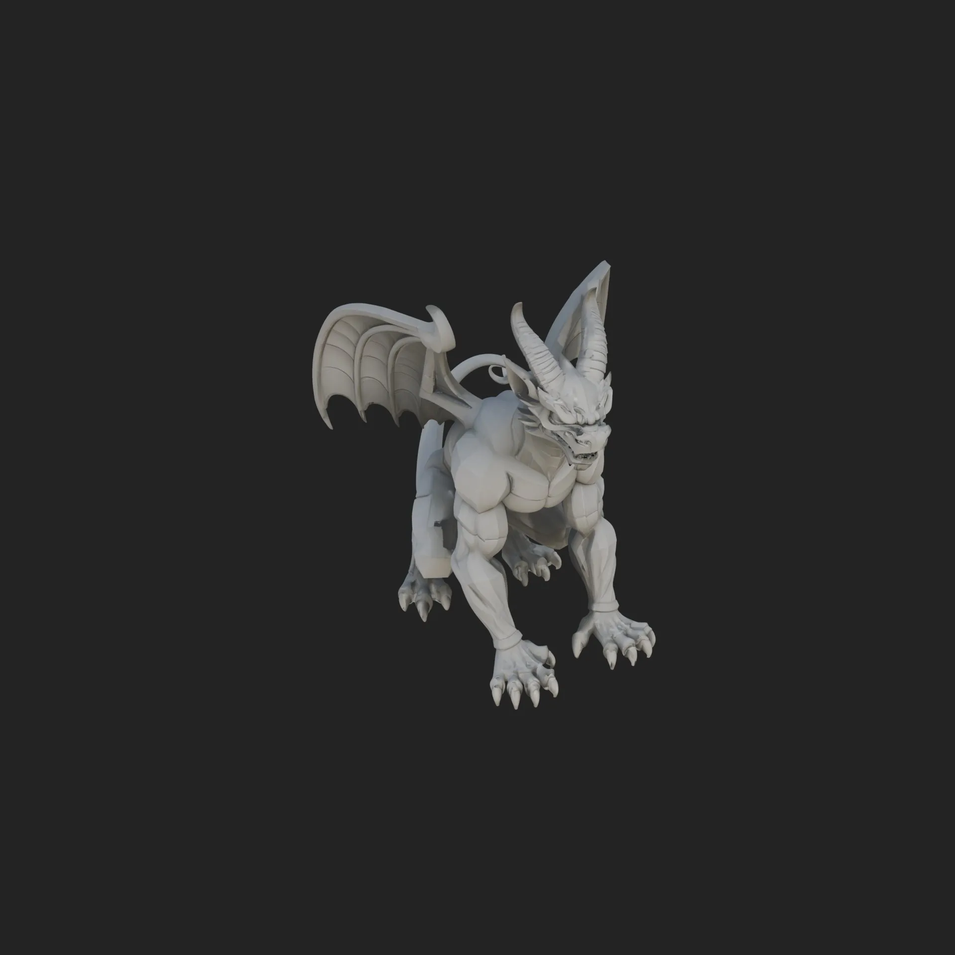 Winged Dragon Statue Design 10 - 3D Print Model 3D Print Model .c4d .max .obj .3ds .fbx .stl .blend 