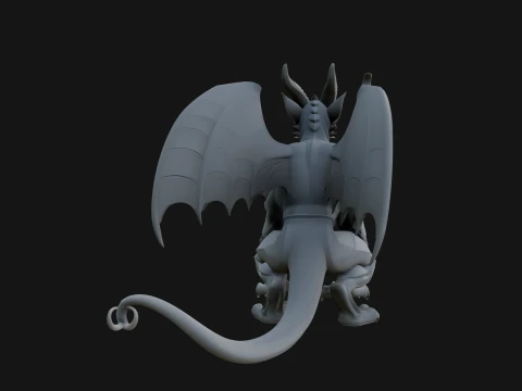 Winged Dragon Statue Design 10 - 3D Print Model 3D Print Model