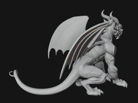 Winged Dragon Statue Design 10 - 3D Print Model 3D Print Model