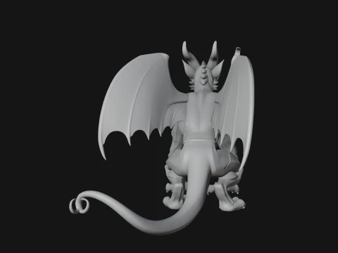 Winged Dragon Statue Design 10 - 3D Print Model 3D Print Model