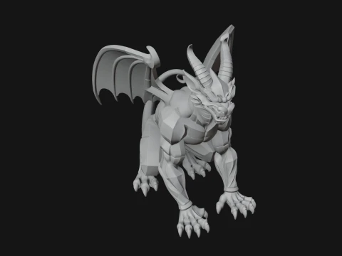 Winged Dragon Statue Design 10 - 3D Print Model 3D Print Model