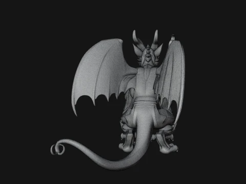 Winged Dragon Statue Design 10 - 3D Print Model 3D Print Model