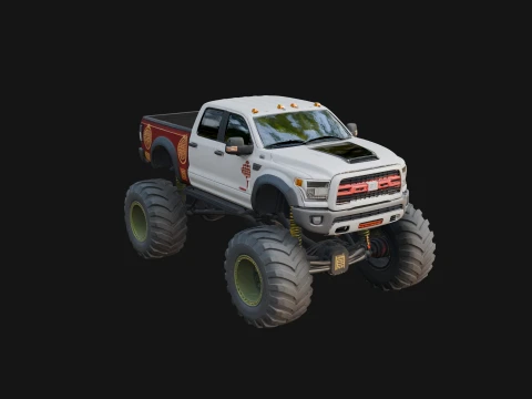 Monster Truck Model Design 13 - 3D Print Model 3D Принт Модель