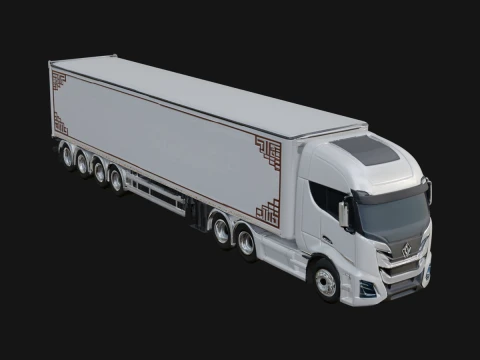 Semi Truck Model Design 16 - 3D Print Model 3D Print Model