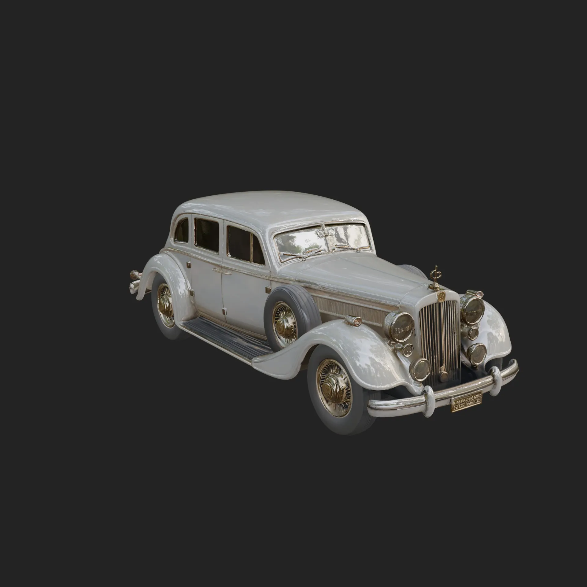 Vintage Sedan Car Model Design 9 - 3D Print Model 3D Print Model .c4d .max .obj .3ds .fbx .stl .blend 