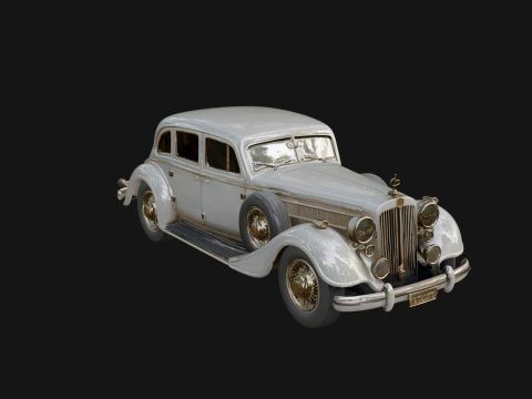 Vintage Sedan Car Model Design 9 - 3D Print Model 3D Принт Модель