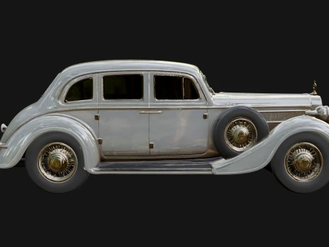 Vintage Sedan Car Model Design 9 - 3D Print Model 3D Print Model