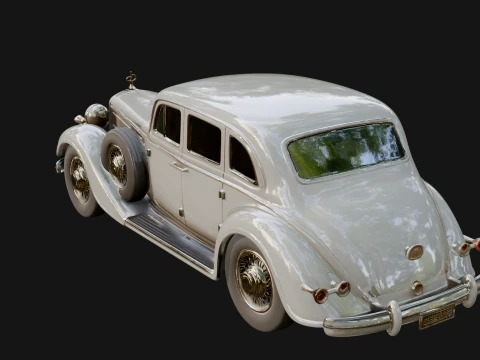 Vintage Sedan Car Model Design 9 - 3D Print Model 3D Print Model