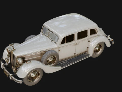 Vintage Sedan Car Model Design 9 - 3D Print Model 3D Print Model