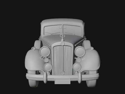 Vintage Sedan Car Model Design 9 - 3D Print Model 3D Print Model