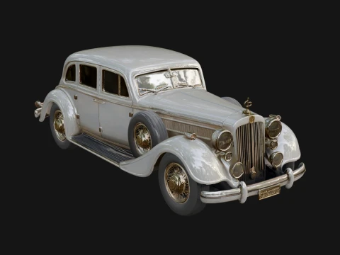 Vintage Sedan Car Model Design 9 - 3D Print Model 3D Print Model