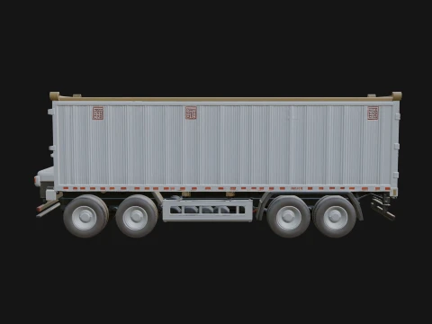 Container Trailer Model Design 1 - 3D Print Model 3D printmodel
