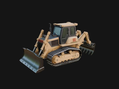 Crawler Bulldozer Model Design 1 - 3D Print Model 3D Print Model