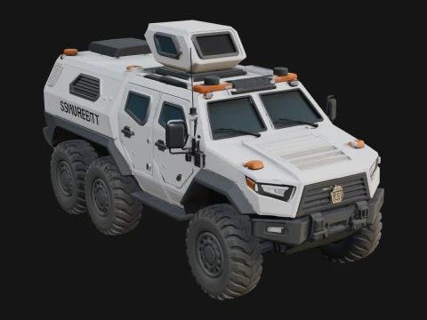 Armored Security Truck Model Design 1 - 3D Print Model Modelo de impresión 3D