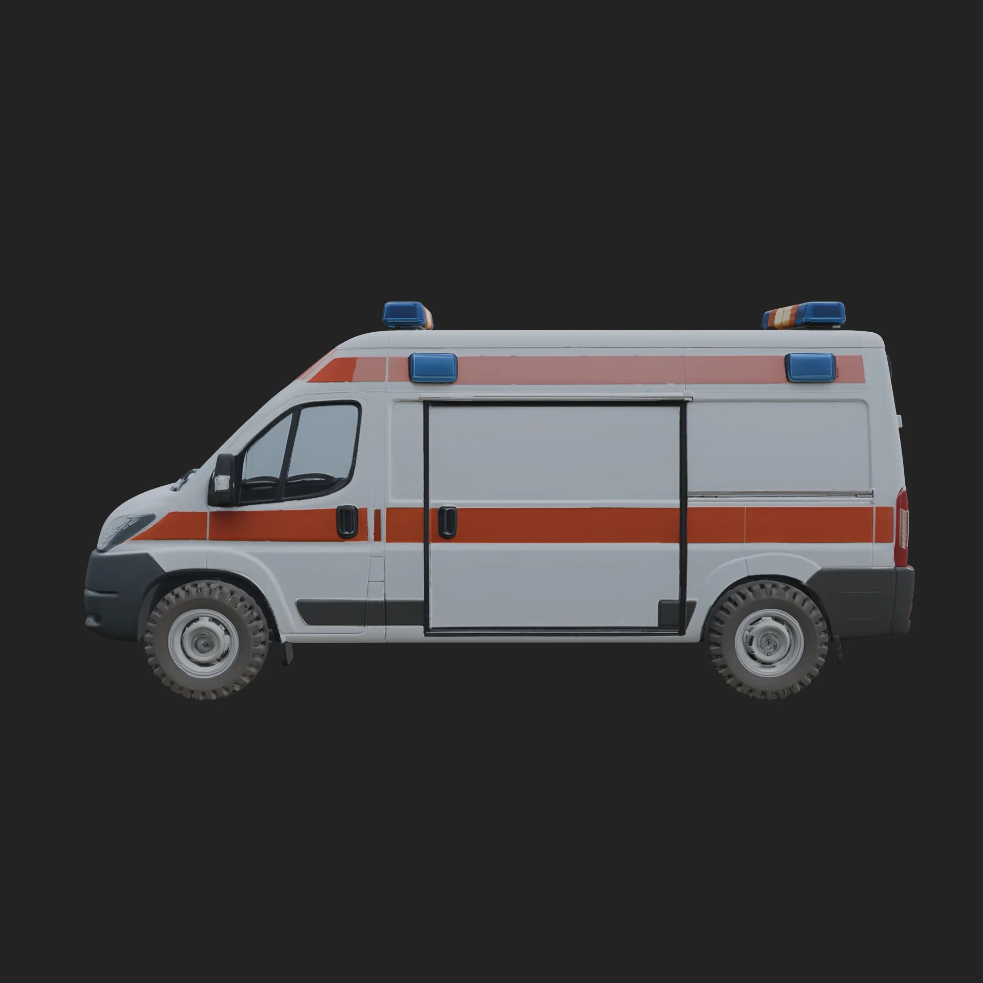 Ambulance Van Model Design 1 - 3D Print Model 3D Print Model .c4d .max .obj .3ds .fbx .stl .blend 