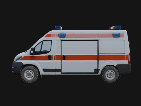 Ambulance Van Model Design 1 - 3D Print Model 3D Принт Модель