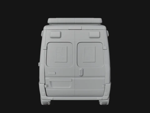 Ambulance Van Model Design 1 - 3D Print Model 3D Print Model