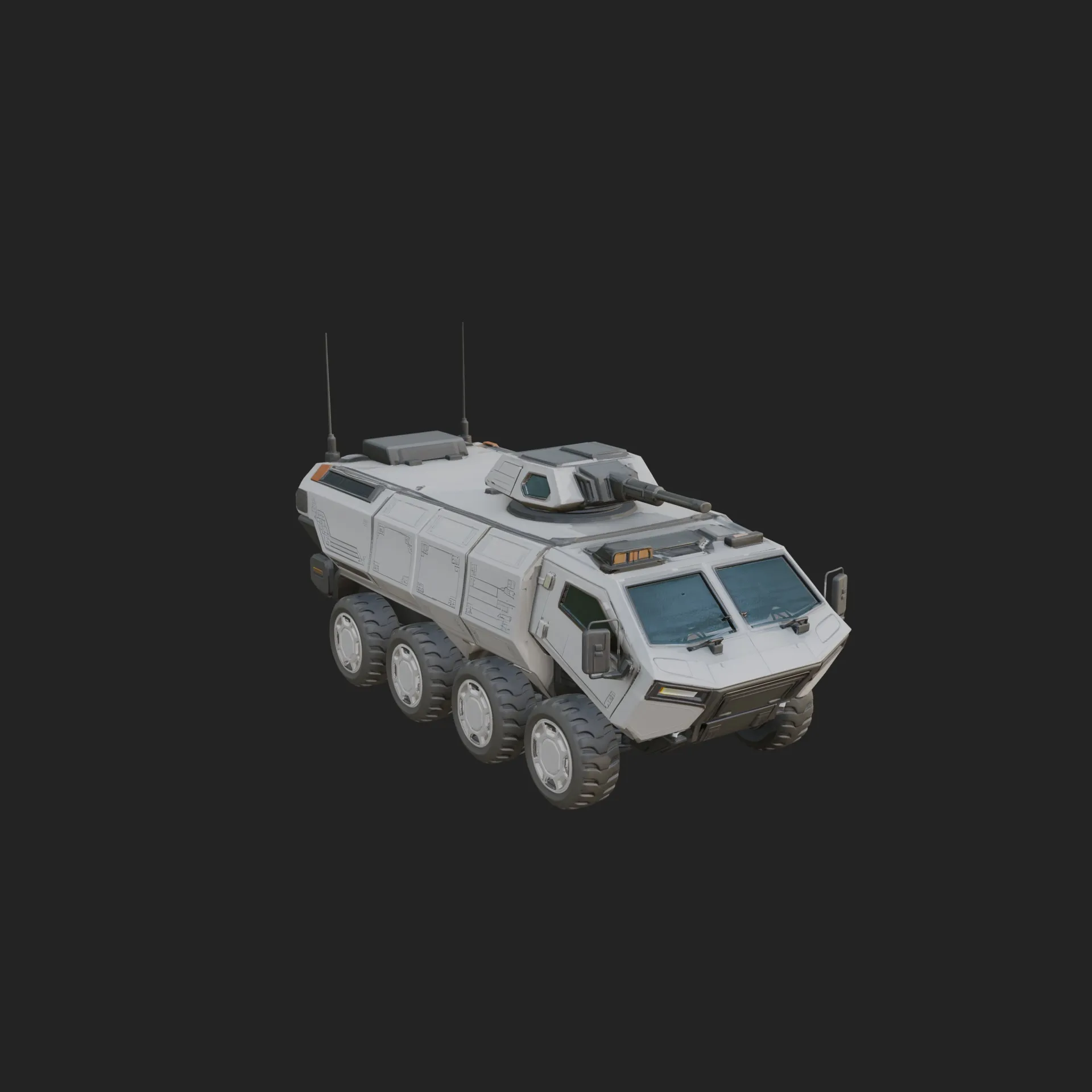 Wheeled Armored Carrier Model Design 1 - 3D Print Model 3D Print Model .c4d .max .obj .3ds .fbx .stl .blend 