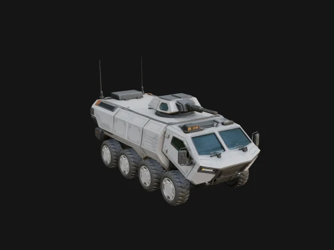 Wheeled Armored Carrier Model Design 1 - 3D Print Model 3D Принт Модель