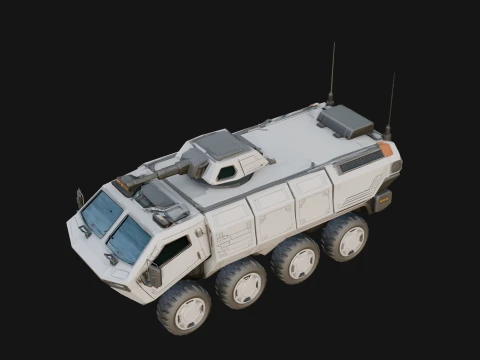 Wheeled Armored Carrier Model Design 1 - 3D Print Model 3D Print Model