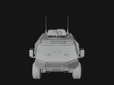 Wheeled Armored Carrier Model Design 1 - 3D Print Model 3D Print Model