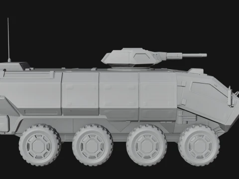 Wheeled Armored Carrier Model Design 1 - 3D Print Model 3D Print Model