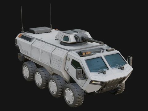 Wheeled Armored Carrier Model Design 1 - 3D Print Model 3D Принт Модель