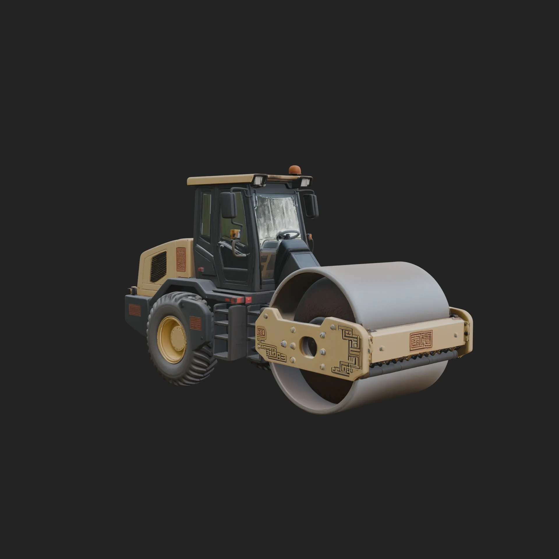 Road Roller Model Design 1 - 3D Print Model 3D Print Model .c4d .max .obj .3ds .fbx .stl .blend 