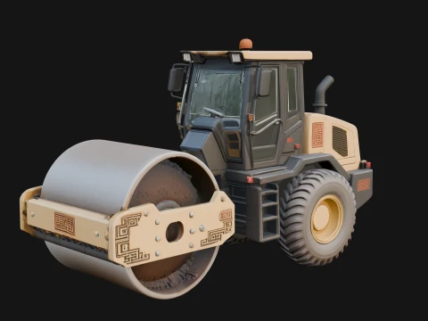 Road Roller Model Design 1 - 3D Print Model 3D Print Model