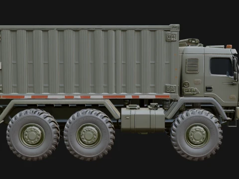 Military Cargo Truck Model Design 1 - 3D Print Model 3D Print Model