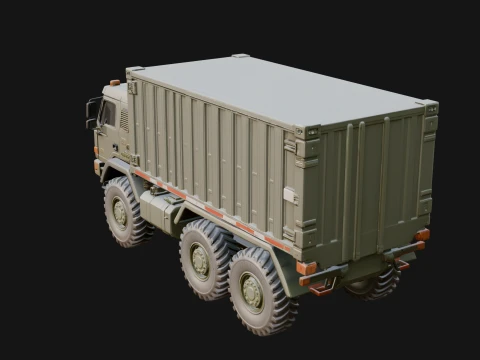 Military Cargo Truck Model Design 1 - 3D Print Model 3D Print Model
