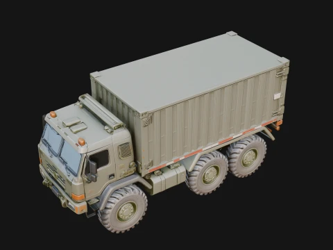 Military Cargo Truck Model Design 1 - 3D Print Model 3D Print Model