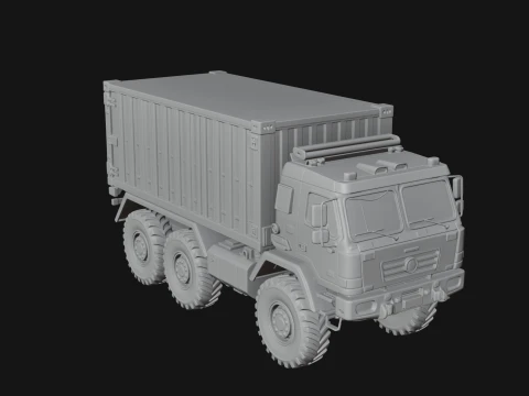 Military Cargo Truck Model Design 1 - 3D Print Model 3D Print Model