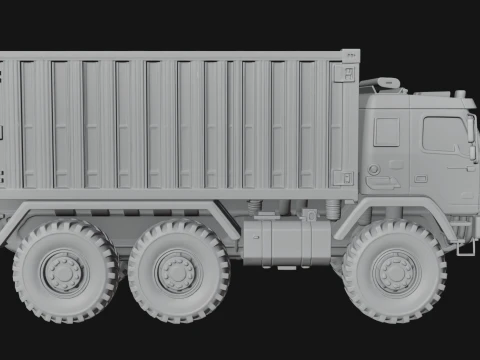Military Cargo Truck Model Design 1 - 3D Print Model 3D Print Model