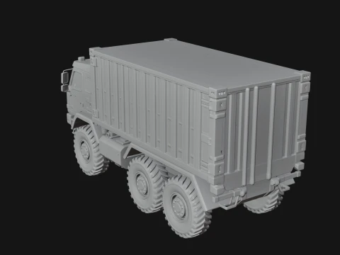 Military Cargo Truck Model Design 1 - 3D Print Model 3D Print Model