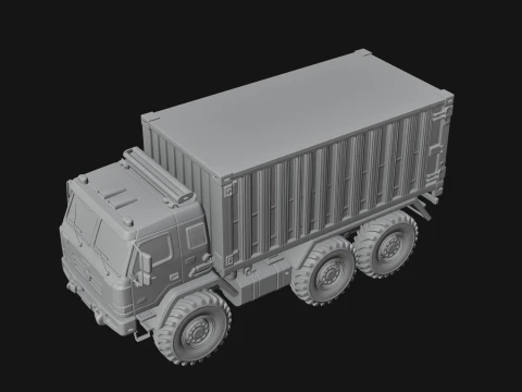 Military Cargo Truck Model Design 1 - 3D Print Model 3D Print Model