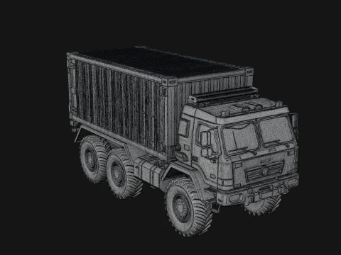 Military Cargo Truck Model Design 1 - 3D Print Model 3D Print Model