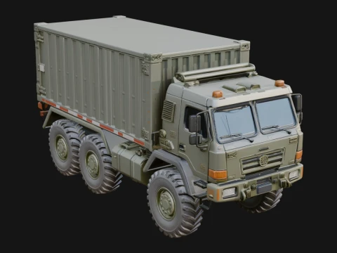 Military Cargo Truck Model Design 1 - 3D Print Model Modelo de impresión 3D