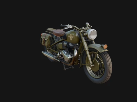 Vintage Motorcycle Model Design 1 - 3D Print Model 3D Принт Модель