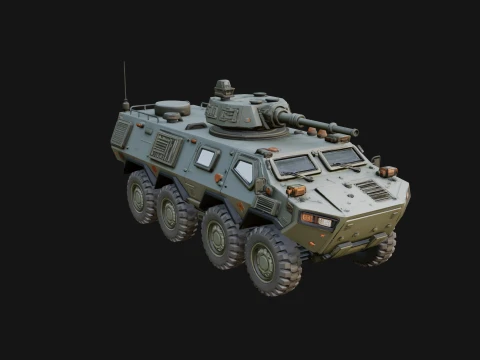 Wheeled Armored Carrier Model Design 2 - 3D Print Model 3D Принт Модель
